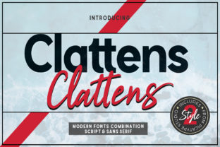 Clattens Duo: The Bold Sans and Brush Script Typeface for Campaign Visuals