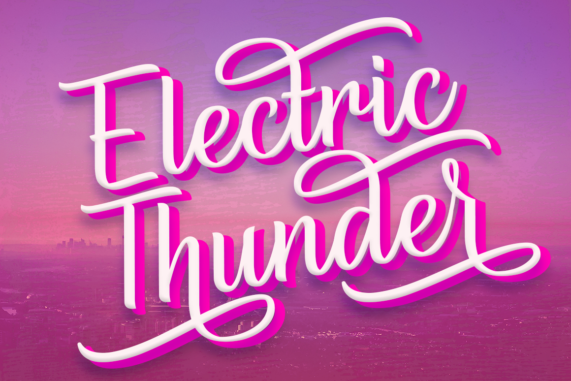 Electric Thunder Web Review: A Script Font That Energizes Digital Design
