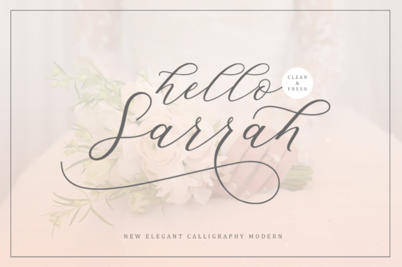 Hello Sarrah: A Delicate Script Font for Editorial Design